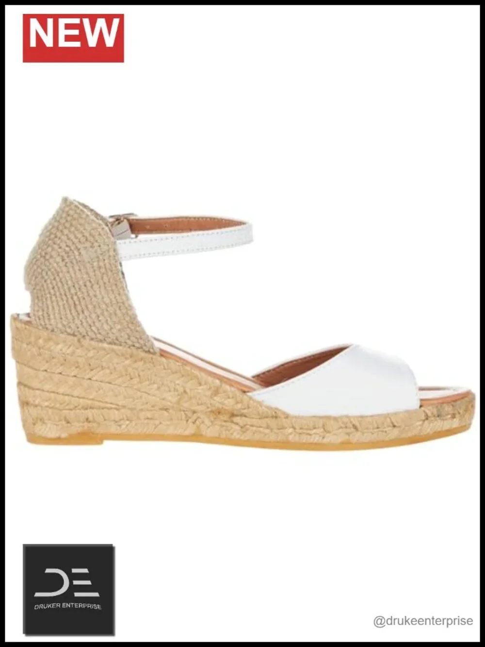 Espadrille Wedge Sandals Leather Jute Handcrafted Spain